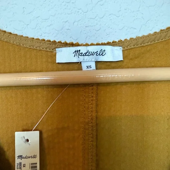 NWT Madewell Oversized Corduroy Button-Accent Mini Dress - Picture 7 of 13